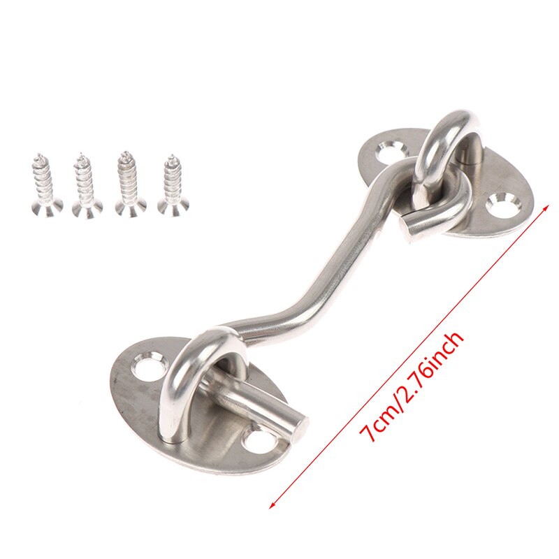7 Size Stainless Steel Privacy Hook And Eye Latch Solid Thicken Barn Door Latch: A3