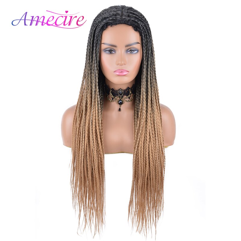 Long Synthetic Headband Wigs Box Braid Wig With Headband 26'' Long Braided Wigs For Black Women Heat Resistant Twist Braids: 1B27
