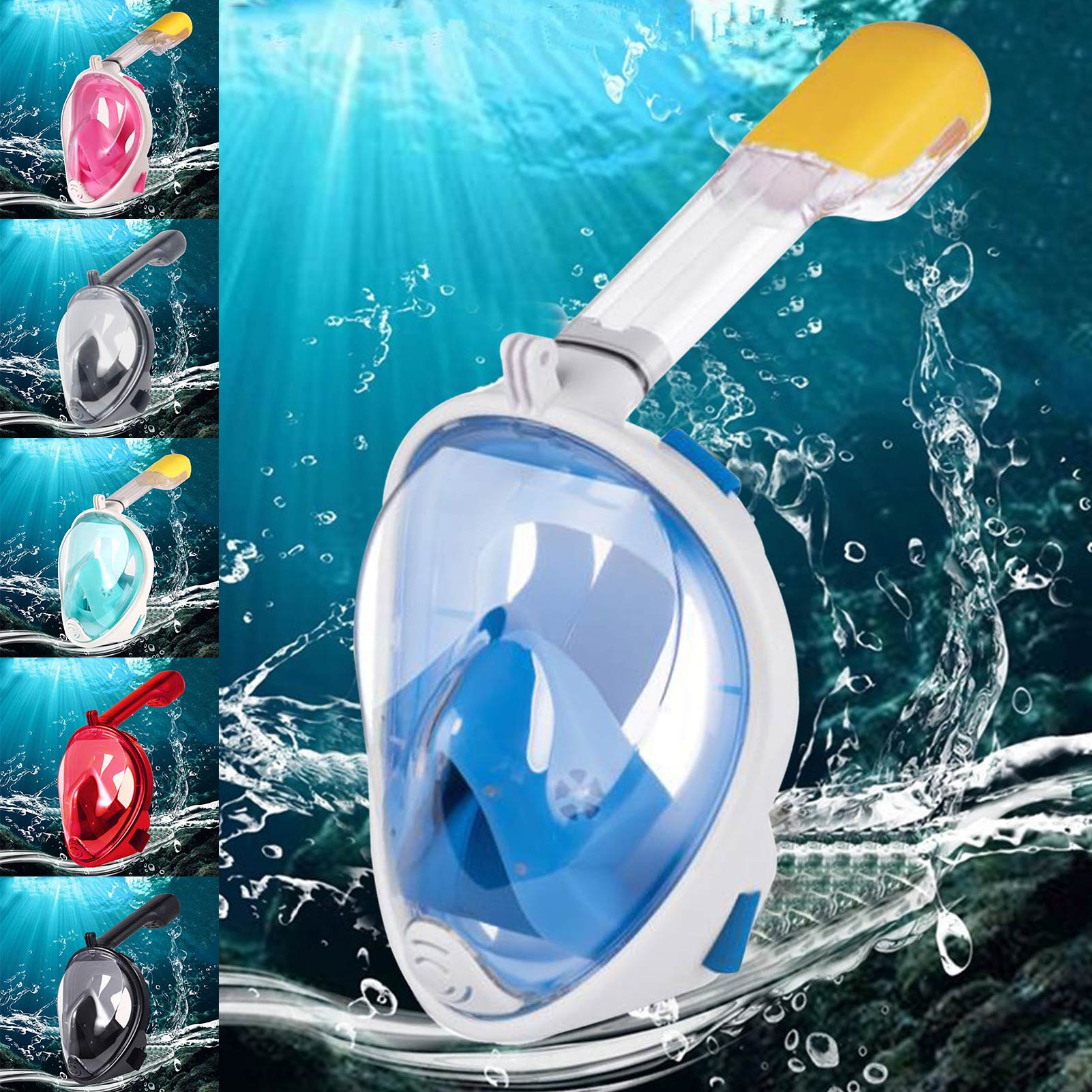 ! Adult Safe Waterproof Swimming Equipment Underwater Diving Anti-fog Full Face Diving Mask Snorkeling Breathing Mask