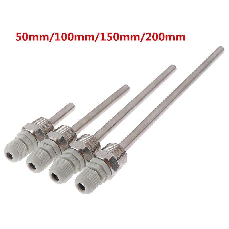 50-200mm Acero inoxidable Thermowell 1/2 "NPT roscas para sensores de temperatura Ajuste de tubo de 6mm de diámetro