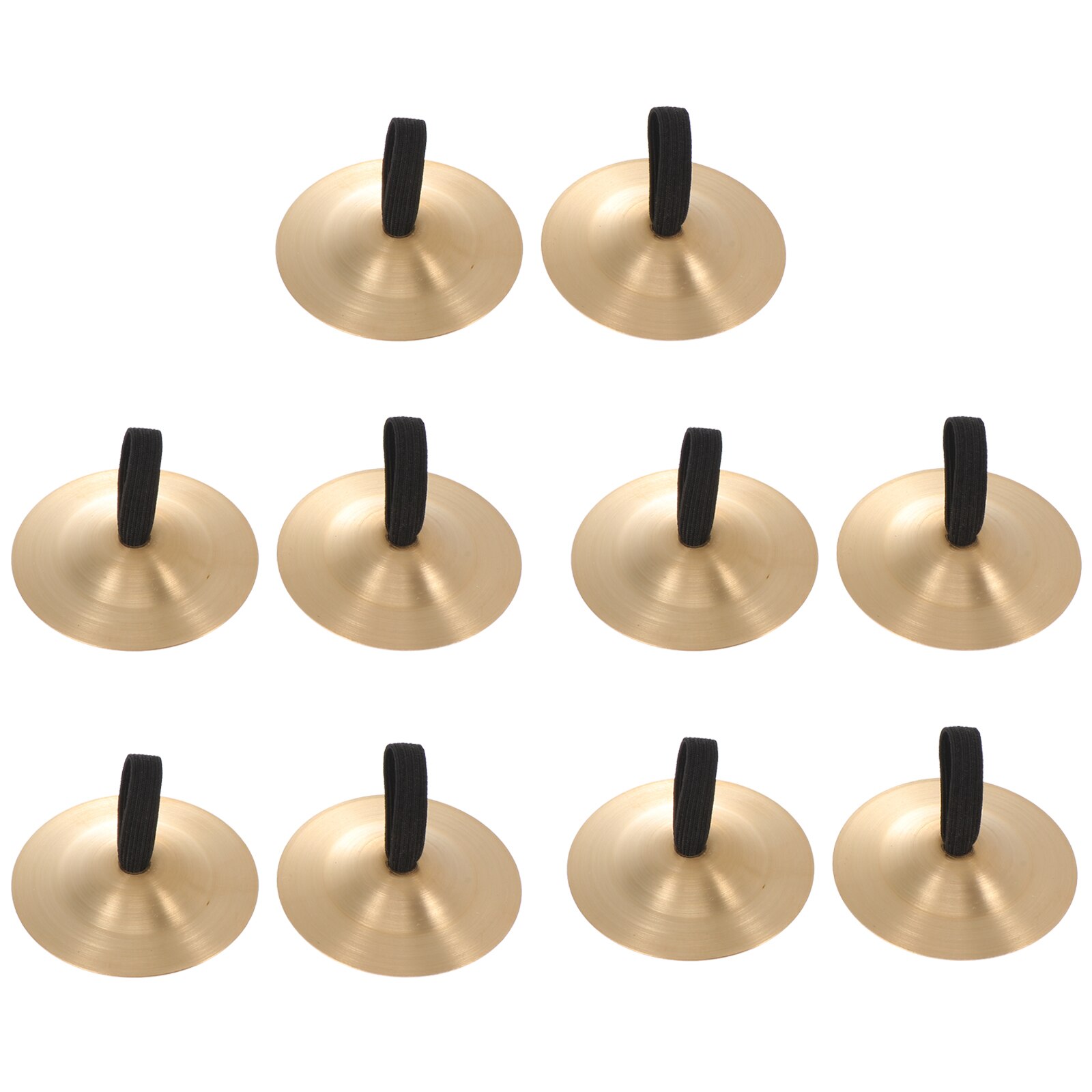 2 Pair Finger Cymbals Metal Belly Dance Props Accessories Percussion Instrument Tool For Performances: 10pcs