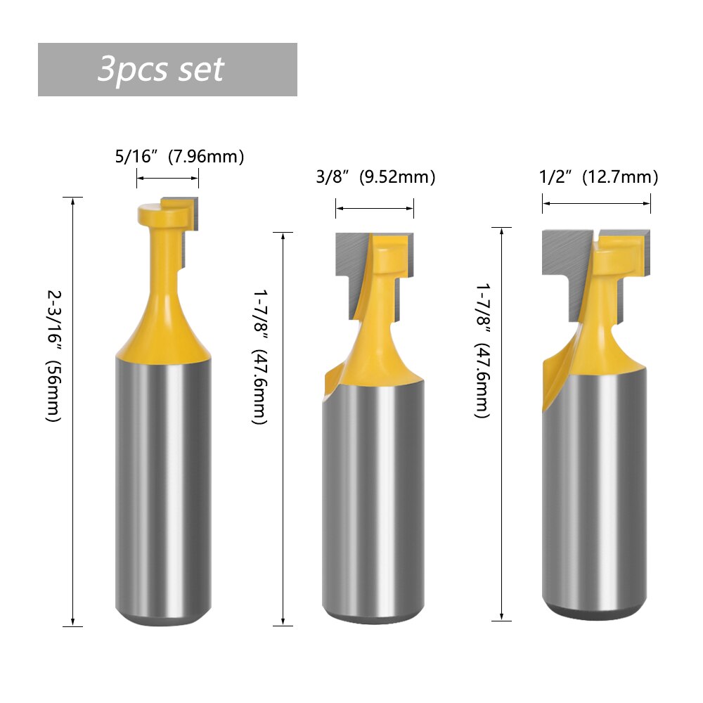 La Vie 12Mm 12.7Mm Schacht T-Slot Cutter Router Bi... – Grandado