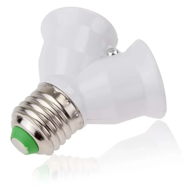 Schroef E27 LED Base Light Lamp Socket E27 Naar 2-E27 Splitter Adapter Lamphouder E27 Socket Lamphouder