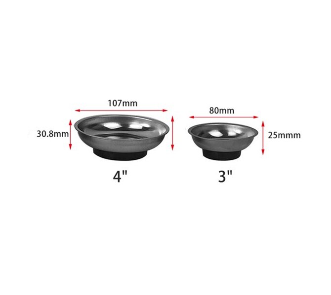 3/4 Polegada Peças Magnéticas de Aço Inoxidável Círculo Tigela Bandeja Ferramenta Parafusos Porcas Parafusos Parte Peças Placa Bandeja Tigela Magnética Magnética