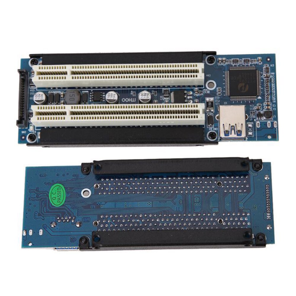 PCI-E To Dual PCI Riser Card Extender Desktop PCI Express Expansion Adapter For PC Computer Windows XP LINUX Vista