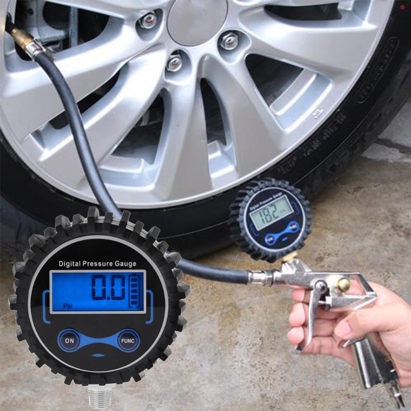 0-200PSI Digitale Bandenspanningsmeter Auto Air Psi Meter Tyre Pressure Tester 1/8 Npt