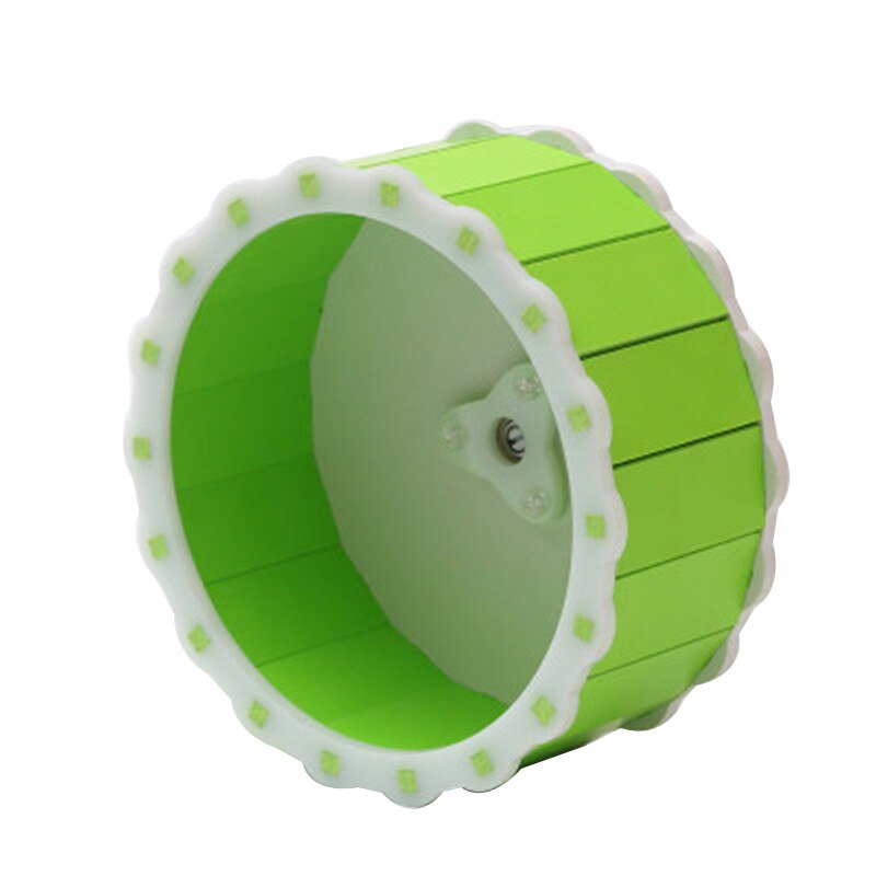 Small Pets Guinea Pig Hamster Wheel Silent roller Running Sports Round Wheel Hamster Cage Accessories Exercise Wheel for Pet Toy: GREEN Style / 23CM