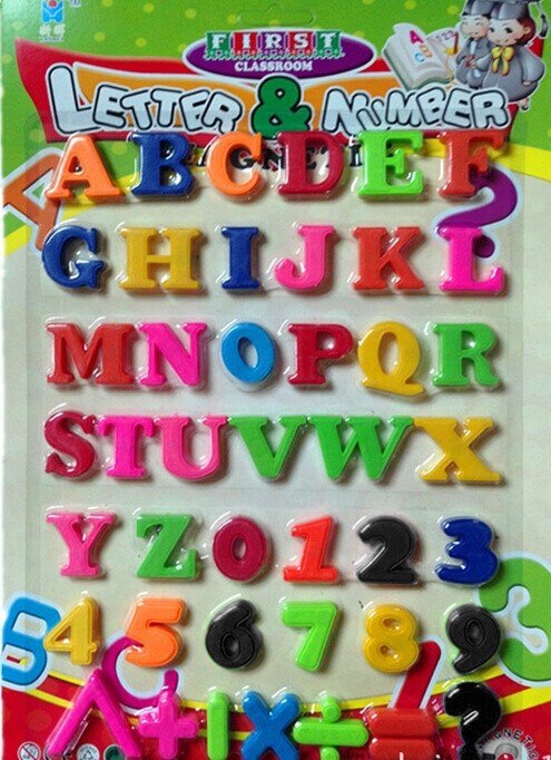 Set Magneten Onderwijs Alfabet Set Van 26 Kleurrijke Magnetische Koelkast Letters & Numbers Onderwijs Leer Leuke Kind Baby Toy