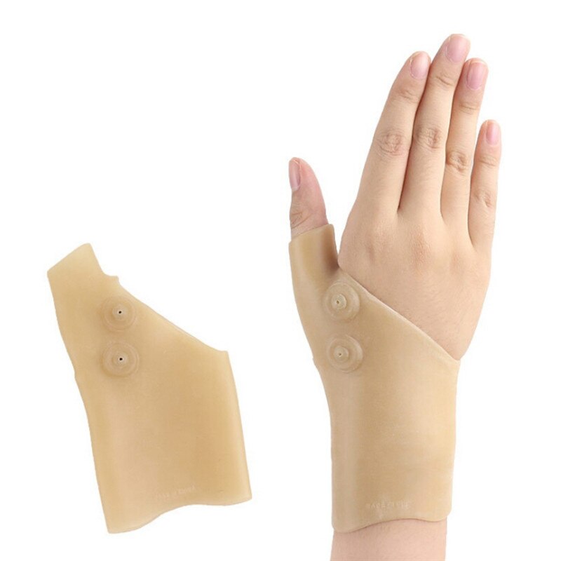 Gel de muñeca para terapia magnética, Tendinitis, guante de silicona para el pulgar, Corrector de soporte para la artritis de la mano derecha e izquierda, alivio del dolor, 1 unidad,