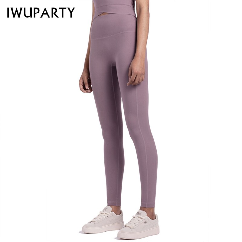 IWUPARTY High Waist Stretch Gym Leggings Solid Patchwork Sports Leggings Running Girls Slim Fitness Long Tights Yoga Pants Women