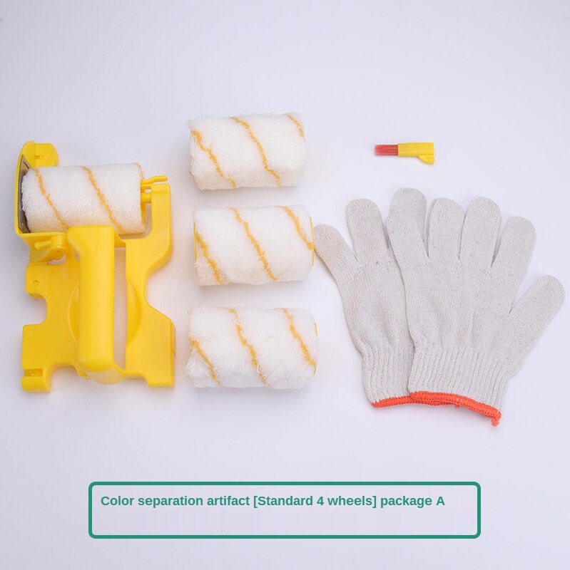 Clean Cut Paint Edger Roller Set DIY Decorative Multifunctional Wall Brush for Home Room Decor Painting Handle Tool Cleaner: A set
