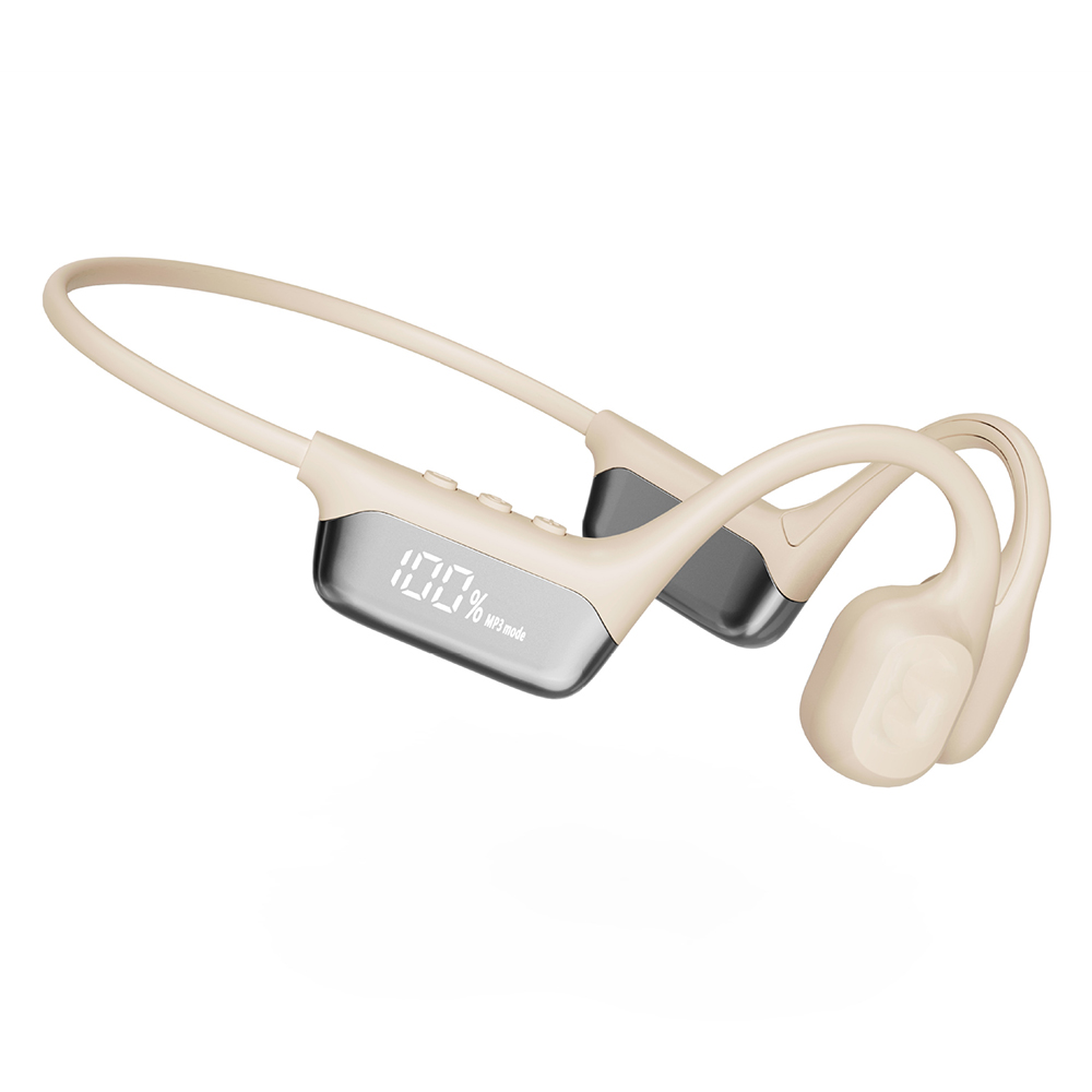 S10 Knochen leitung Bluetooth Headset IPX8 Neckband Kopfhörer Bluetooth 5.4 Schwimm kopfhörer 32GB Sport Ohrhörer Ohrhörer: WHITE