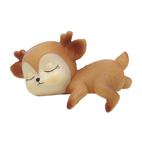 6 Styles Deer Figurines Toys Home Decor Resin Ornament Cake Topper Party Desktop Decoration for Birthday: 4