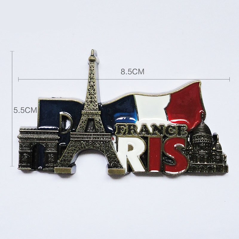 Metal Fridge Magnet 3D Eiffeltower French Paris Building Model Refrigerator Magnets Home Decor Removable Kitchen Magnet Sticker: A