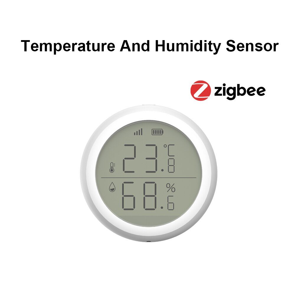 AVATTO Tuya Zigbee Smart Home Temperature And Humidity Sensor with LED Screen, Works with Alexa eacho, Tuya Zigbee Gateway Hub: Default Title