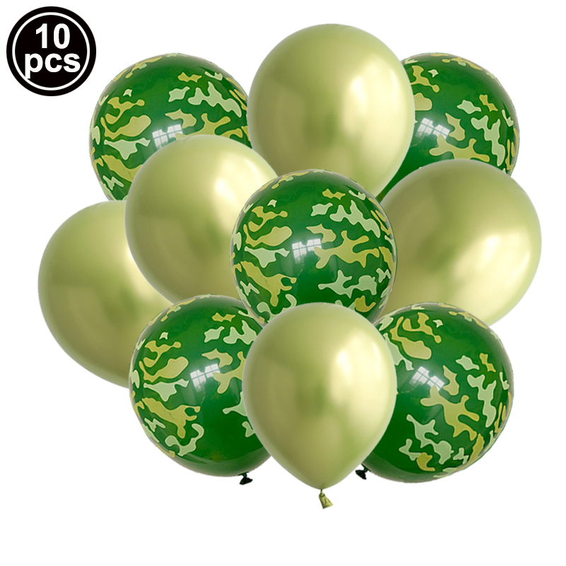 Camouflage Themafeest Decoraties Army Wegwerp Servies Cup Servetten Banners Baby Shower Kids Camo Verjaardag Feestartikelen: 10Pcs