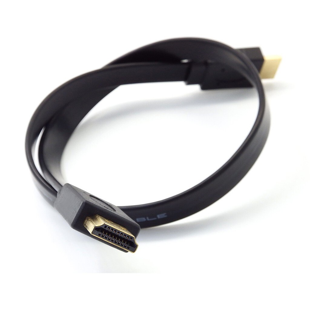 Full HD Short HDMI Cables1.4Version Thin Flat Cable Plated Plug Male-Male HDMI Cable 1080p 0.5M HDTV Audio Video Data Cables