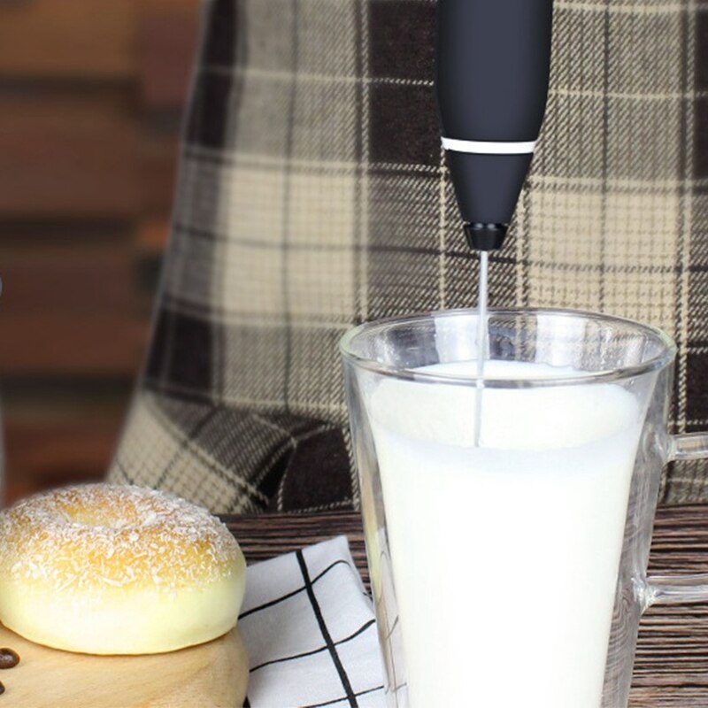 Rechargeable Handheld Milk Frother with 2 Stainless Whisks 3-Speed Adjustable &Art Stencils Perfect for Coffee/Egg Mix