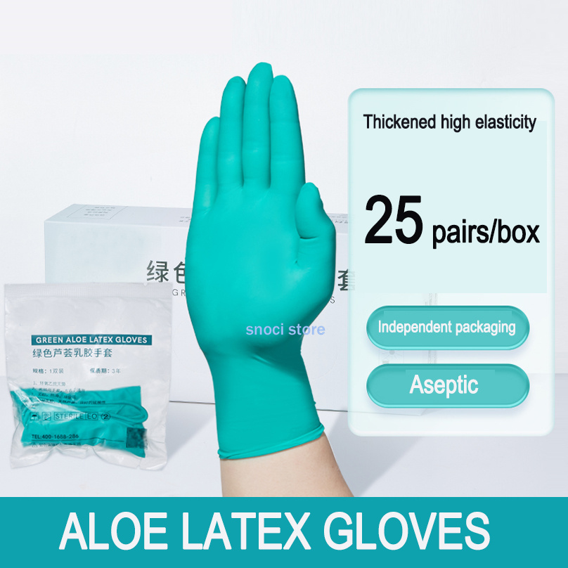 Laborhandschuhe, chemische Nitrilhandschuhe, säure- und alkalibeständiges Gummi, Latex, wasserdicht, Einweghandschuhe, 10/20/50/100 Stück: Kakifarbig