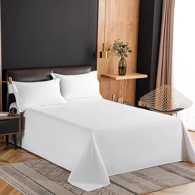 Ett enkelt sengetøy (unntatt putevar og putetrekk) vasket materiale rent hvitt hotell sengetøy enkelt- og dobbeltsengetøy til hjemmebruk: 200 x 220cm
