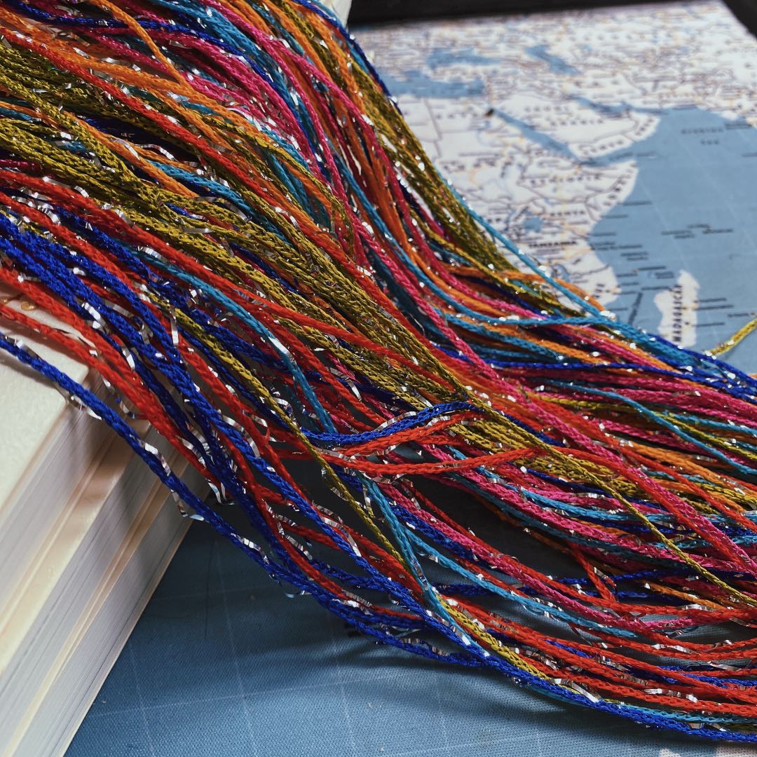 Rideau de porte à paillettes 100x200cm, 1 pièce, rideau de porte bon marché, perles diviseurs de pièce, frange perlée, panneau de fenêtre en tissu polyester 1x2m: Multicolor