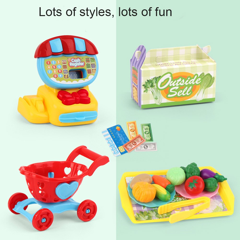 22 Teile/satz Mini Supermarkt ABS Haus Spielzeug Pädagogische Lehr Bargeld Kinder Spielzeug LBV