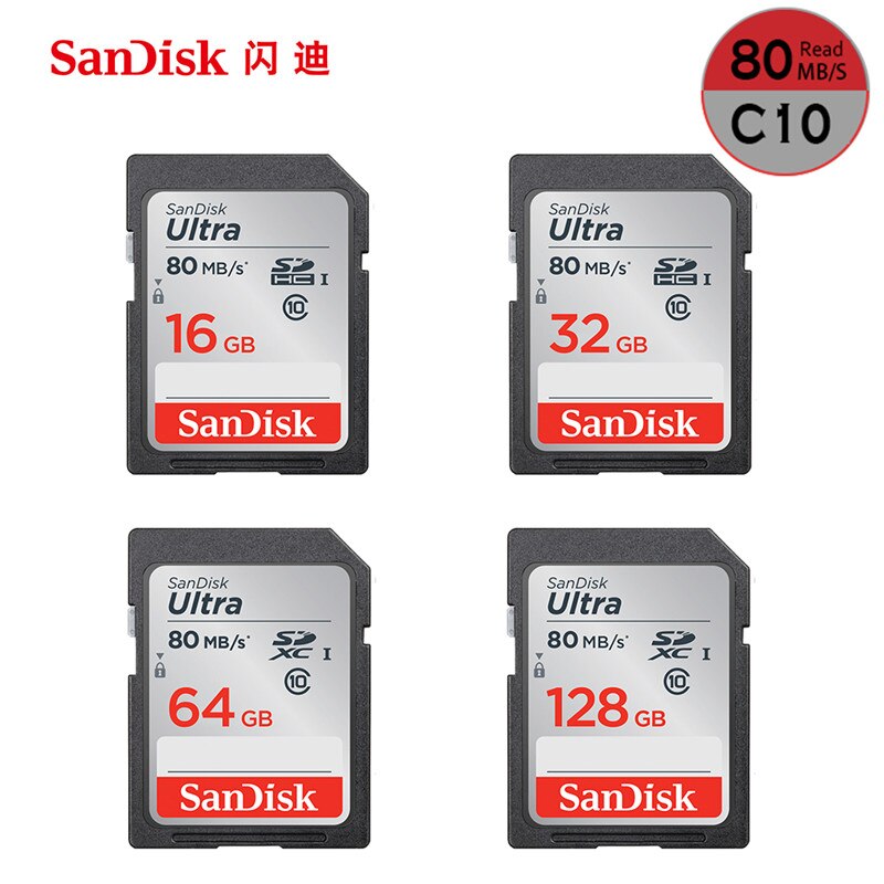 SanDisk Extreme Pro/Ultra SD Card 32GB 128GB 64GB 256GB 512GB 16GB U3/U1 Memory Card 32 64 128 GB Flash Card SD Memory SDXC SDHC