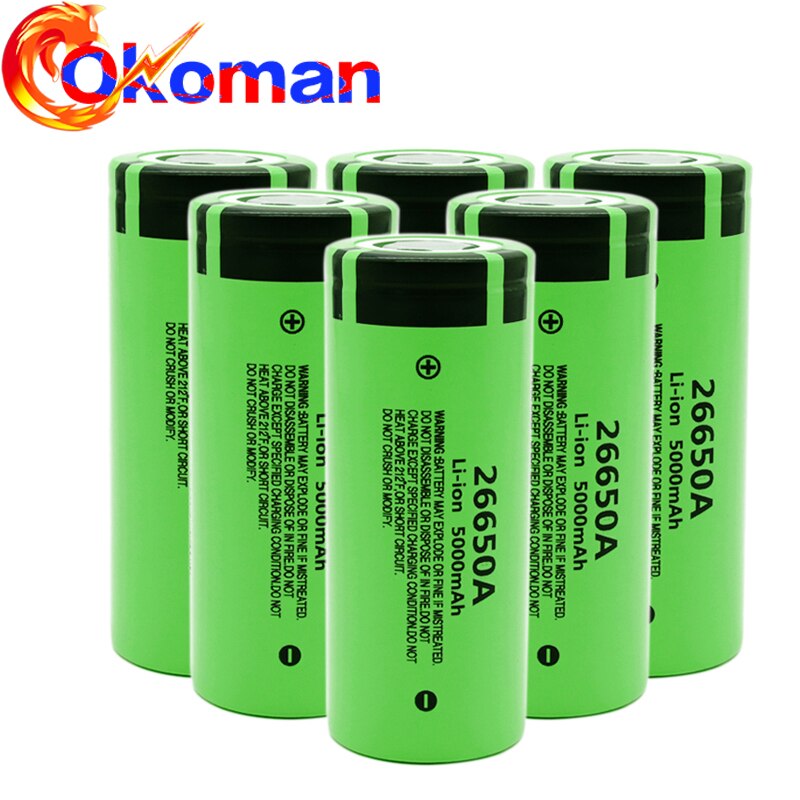 3.7V 26650 Batterij 5000mAh Li-Ion Oplaadbare Batterij Voor LED Zaklamp Zaklamp Li-Ion Batterij accumulator batterij
