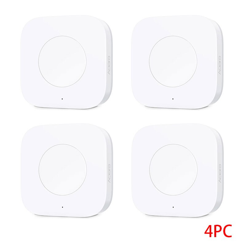 Xiaomi aqara sensor smart wireless switch key zigbee connection one button remote control for apple homekit mi home wxkg 11lm: 4 pcs
