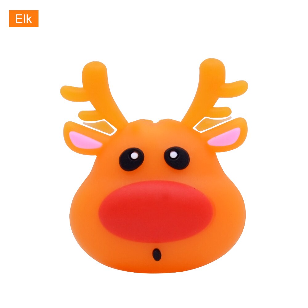 Chipal kerst kabel bijt squishy speelgoed beschermer voor iphone usb beschermkabel oplader telefoon accessoire kerst: Elanden