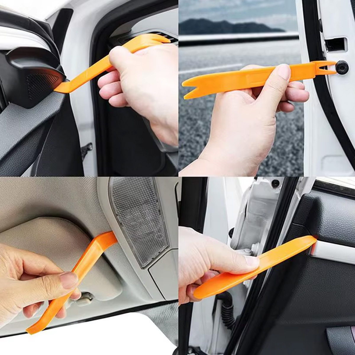 Herramientas para puertas y ventanas de paneles de coche, herramientas de decoración de interiores, herramientas de palanca de plástico, clip para puerta de coche, herramientas de instalación y extracción de paneles