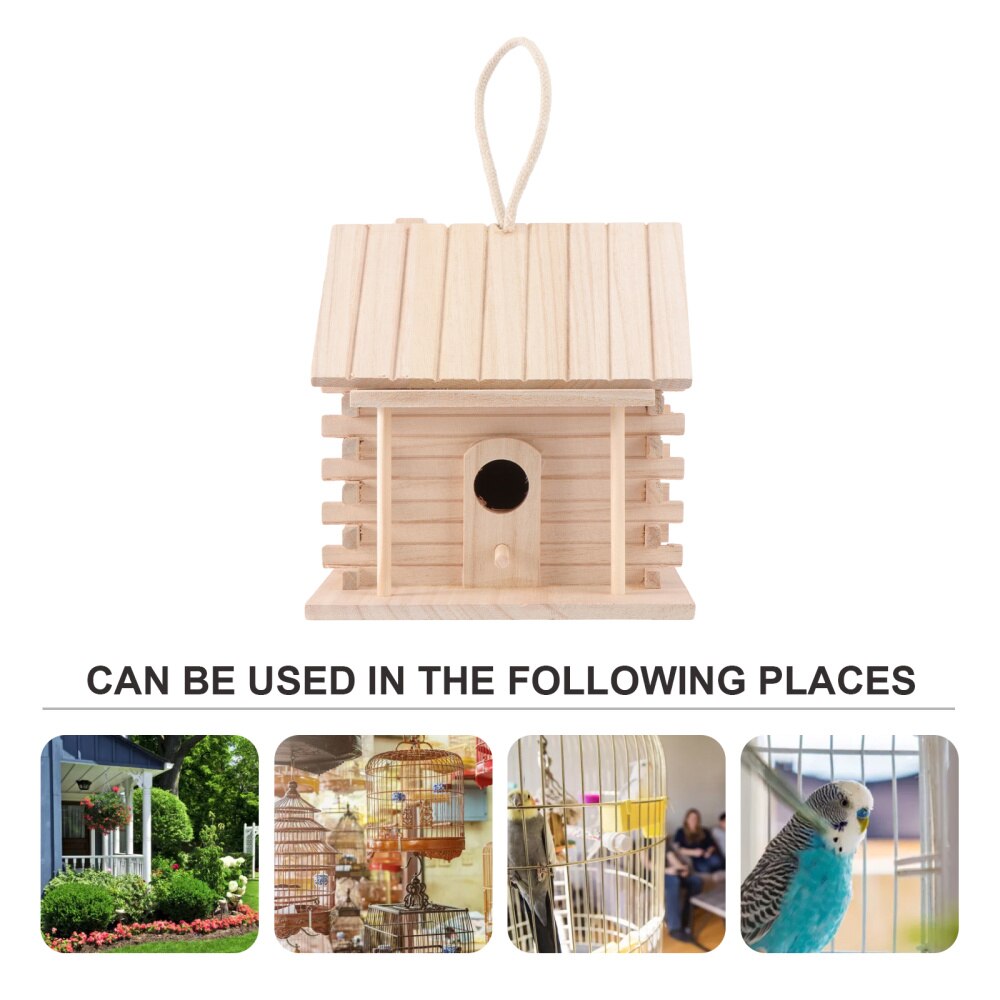 Outdoor Bird Cage Pet Bird Cage Hanging Wooden Birdcage Bird Hatching Box