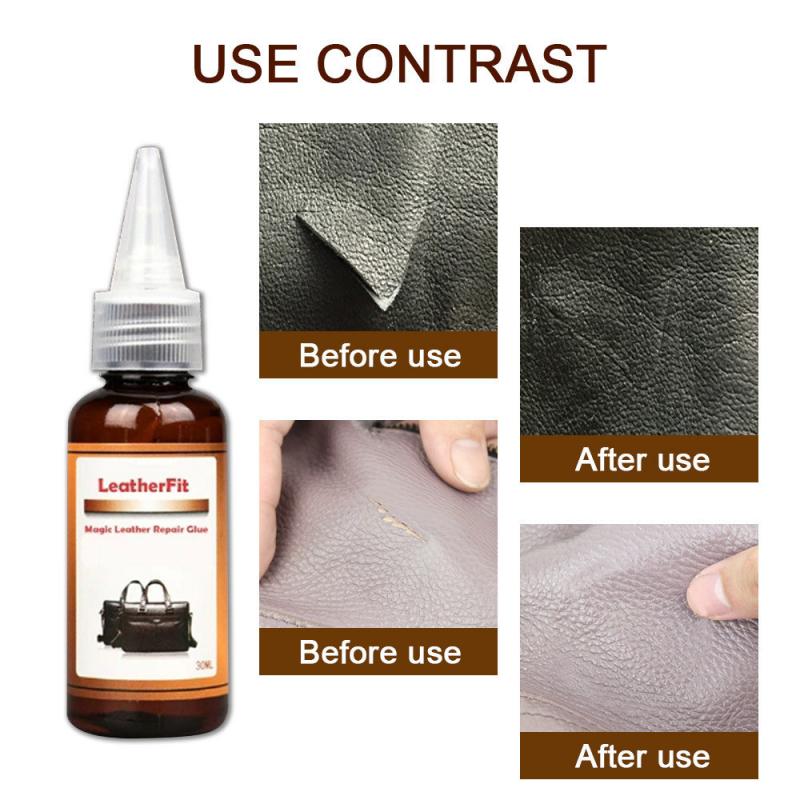 Pegamento de reparación de cuero para sofá, zapatos de asiento de coche, ropa deportiva para interiores, suministros de Accesorios para el hogar de restauración, 30ml