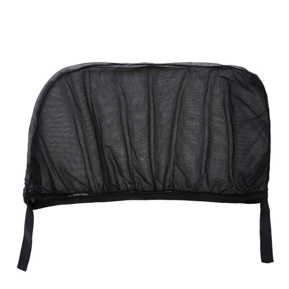 Parasol negro para ventana trasera de coche, Protector UV, cortina de tela, 1 par