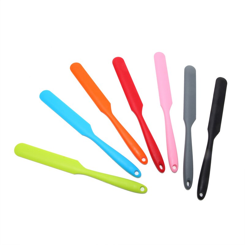 Small Colorful Silicone Scraper Long Scraper Butter Knife Scraper Cake Making Accessories Baking Scraper Tool Cake Scraper Tool
