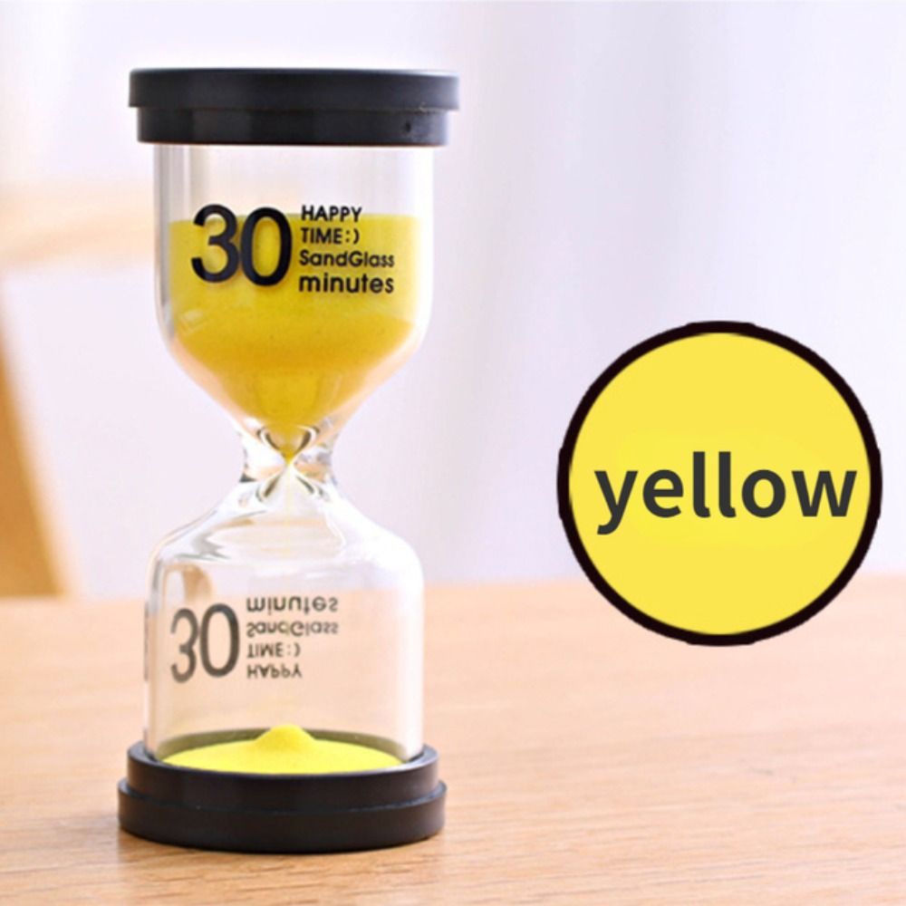 Electroplate Home Decoration Time Reminder Graduation Glass Tube Desktop Ornament Hourglass Timer Sandglass Time Funnel: Brown / 1min