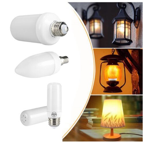 1Pcs LED Flame Effect Fire Light Corn Bulb E27 Simulated Nature Flicking Decor Lamp LED Emulate Flame Lamp Home Restaurant Use