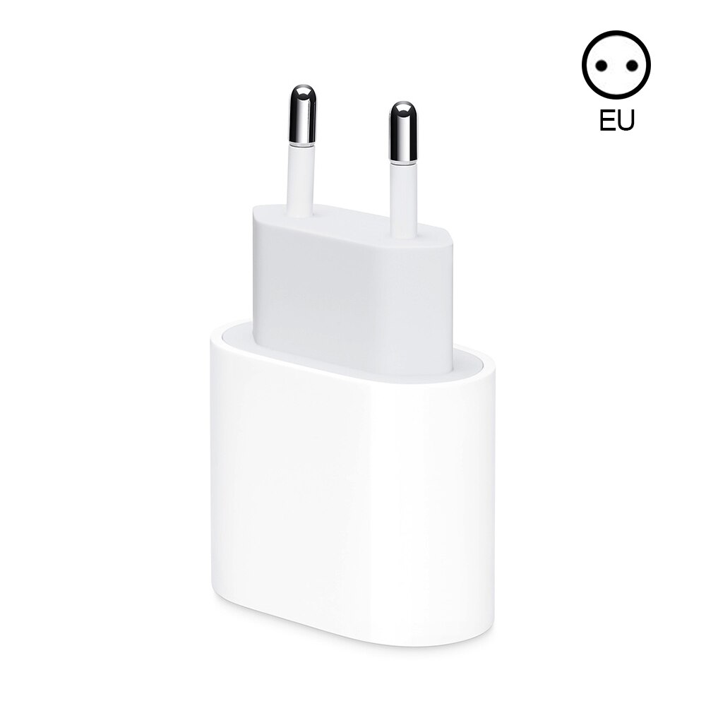 Ricarica rapida 20W USB-C tipo-c adattatore per caricabatterie cavo 100-240V spina a muro ue usa per iPhone 12 mini 12Pro 12 11 Xs Pro Max se ipad: Only 1 EU Plug White