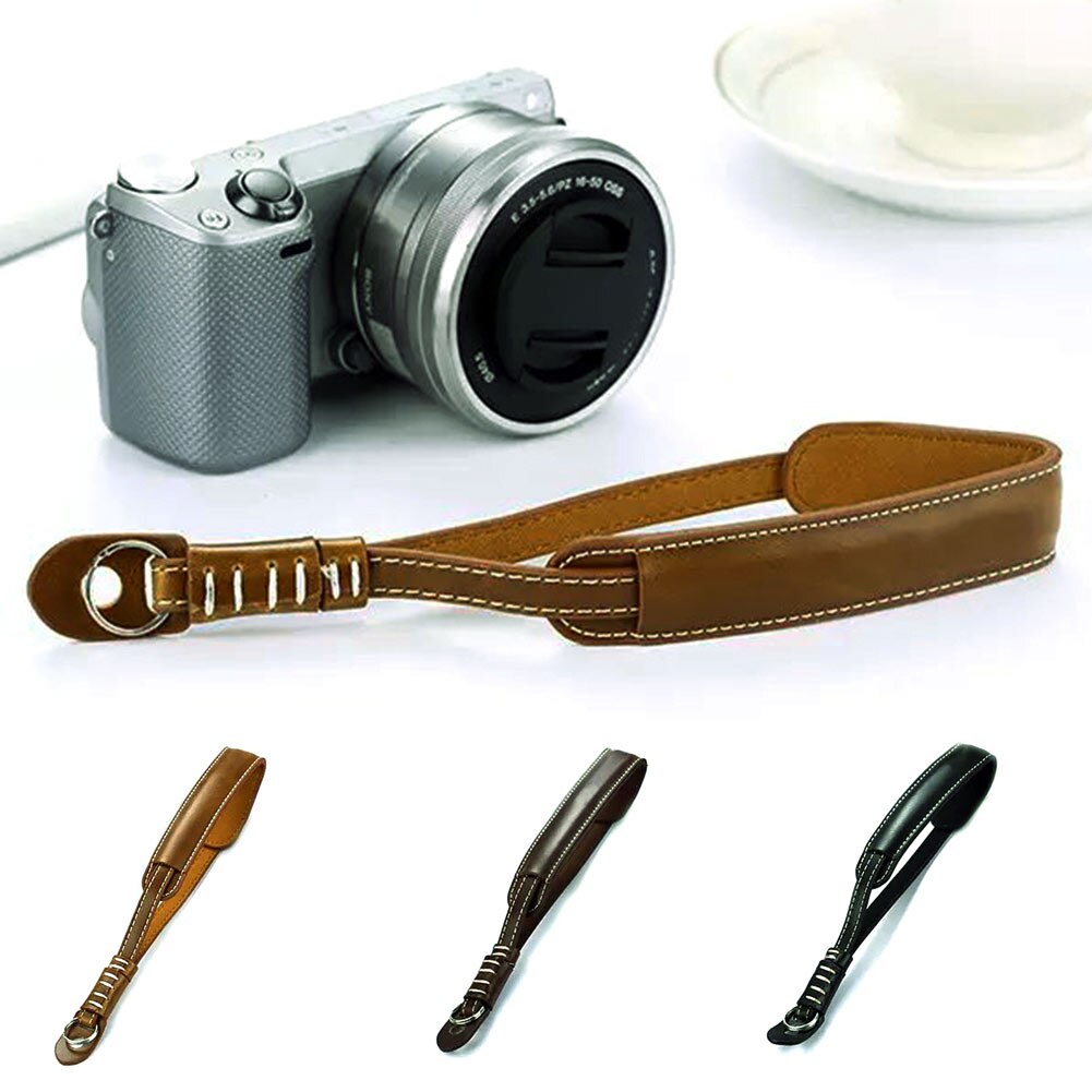 Mirrorless Camera Accessories Easy Apply Universal Portable Photography DSLR Wrist Hand Grip PU Leather Camera Strap