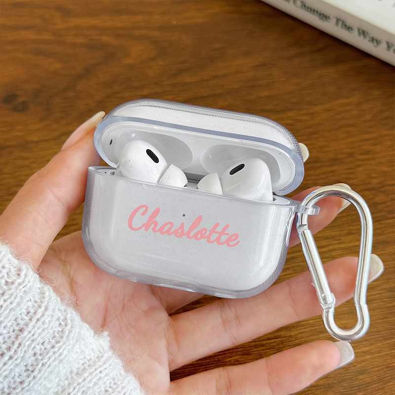 Para AirPods Pro 2 2nd fundas personalizadas con nombre personalizado funda de silicona suave para AirPods 4 3 2 1 funda para auriculares