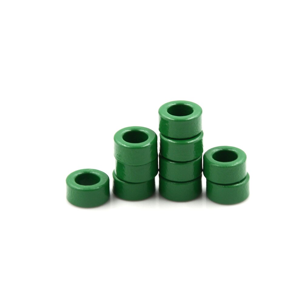10 Pcs 10mm x 6mm x 5mm Inductor Coils Green Toroid Ferrite Cores