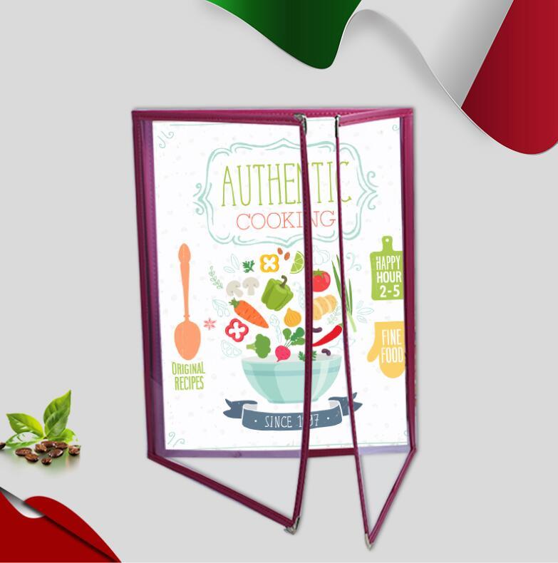 Restaurant Transparent Menu Cover Folder For A4 Panel Menu Holder Hotel Cafes Bar Menu Holder Black