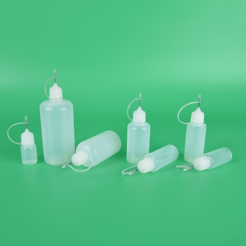 50Ml Naald Squeeze Lege Fles Metal Naald Cap Wit Plastic Dropper Flessen
