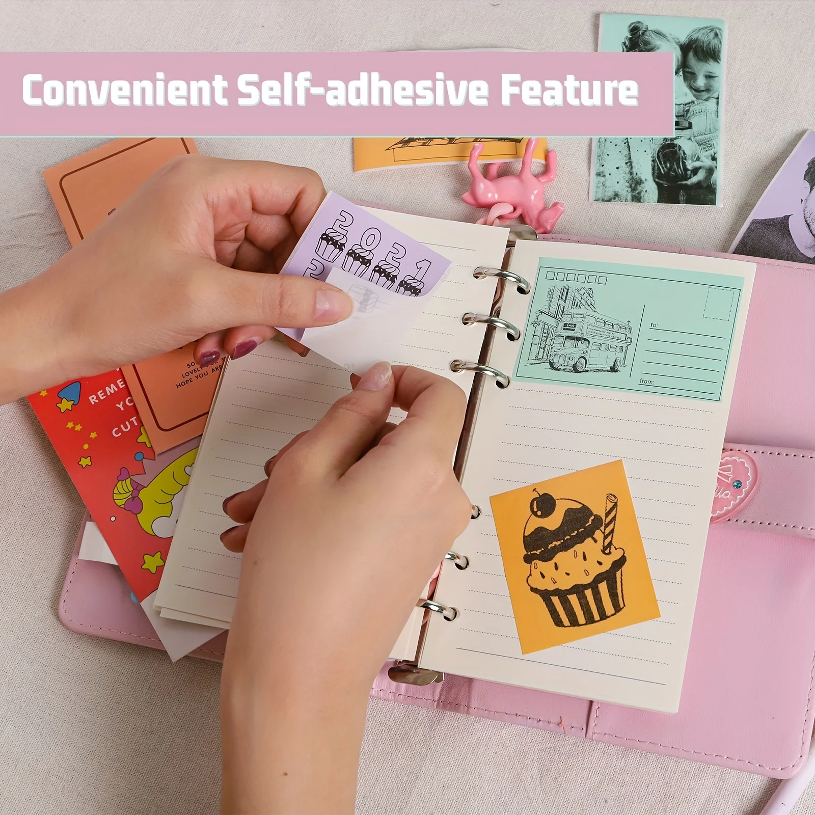 53 mm Thermopapier-Aufkleber für Phomemo/Memoking M02/T02/M04wie/M04S Mini-Drucker für Tagebuch-Foto-Textnotizen