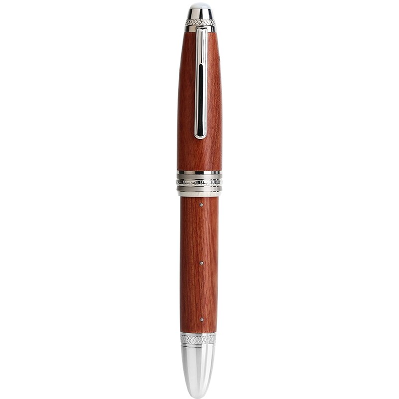 Handgemaakte Moonman M1000 Hout Vulpen Bock Nib Klinknagel Parel Top Schrijven Pen