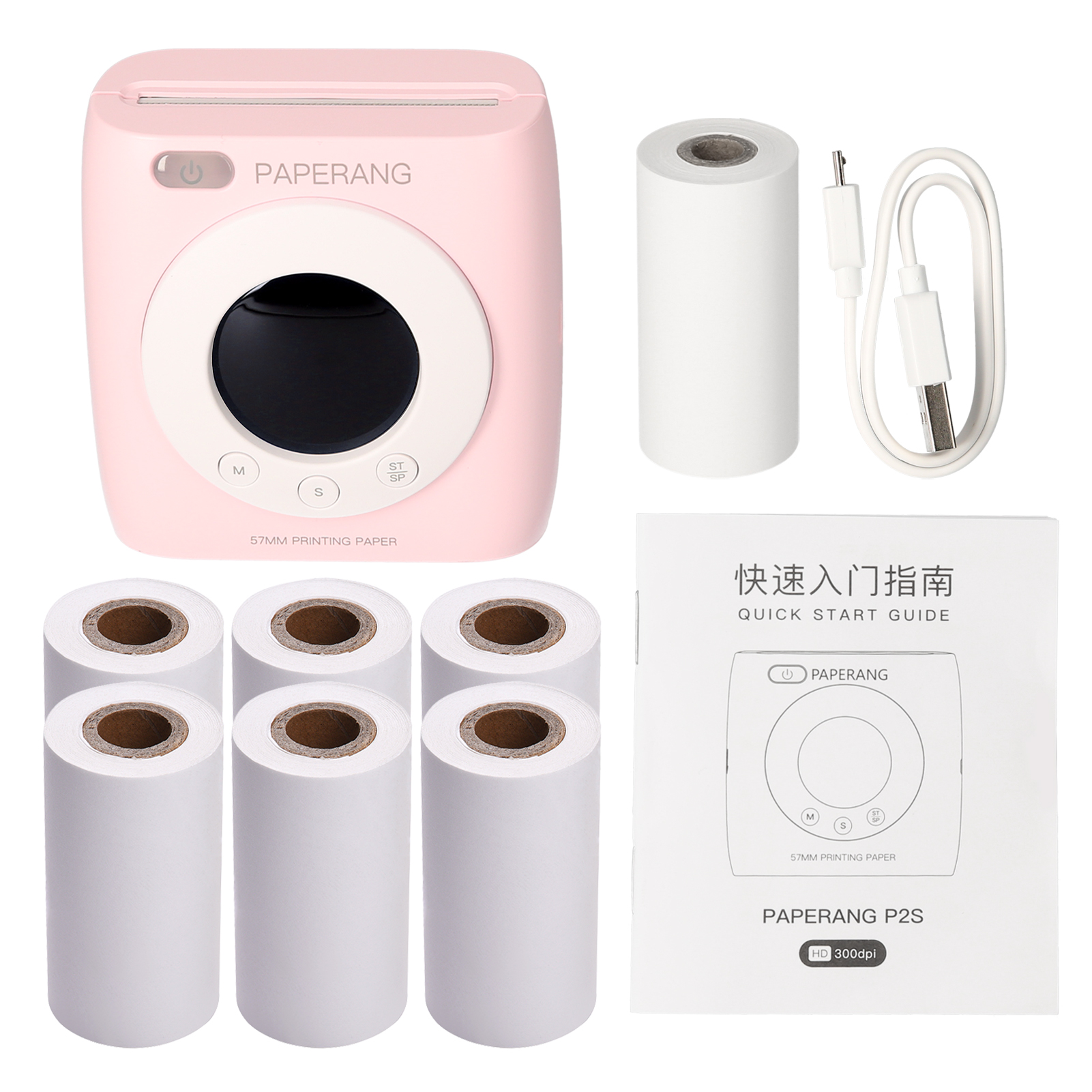 PAPERANG-mini impresora térmica de bolsillo P1/P2, 200dpi /300dpi, BT4.0, portátil, para fotos