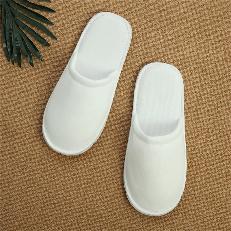 5/10/20 Thuis Gast Indoor Slippers Paar Wegwerp Spa Hotel Slippers Open Teen Handdoek Indoor Wegwerp Slippers