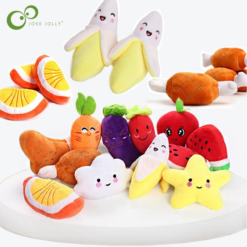 4pc Lustige Mini Plüsch quetschen Spielzeug Orange Huhn beine Karotte Klang Spielzeug Obst Lebensmittel für freundlicher erwachsene Anti betonen spielzeug Werkzeug YJN