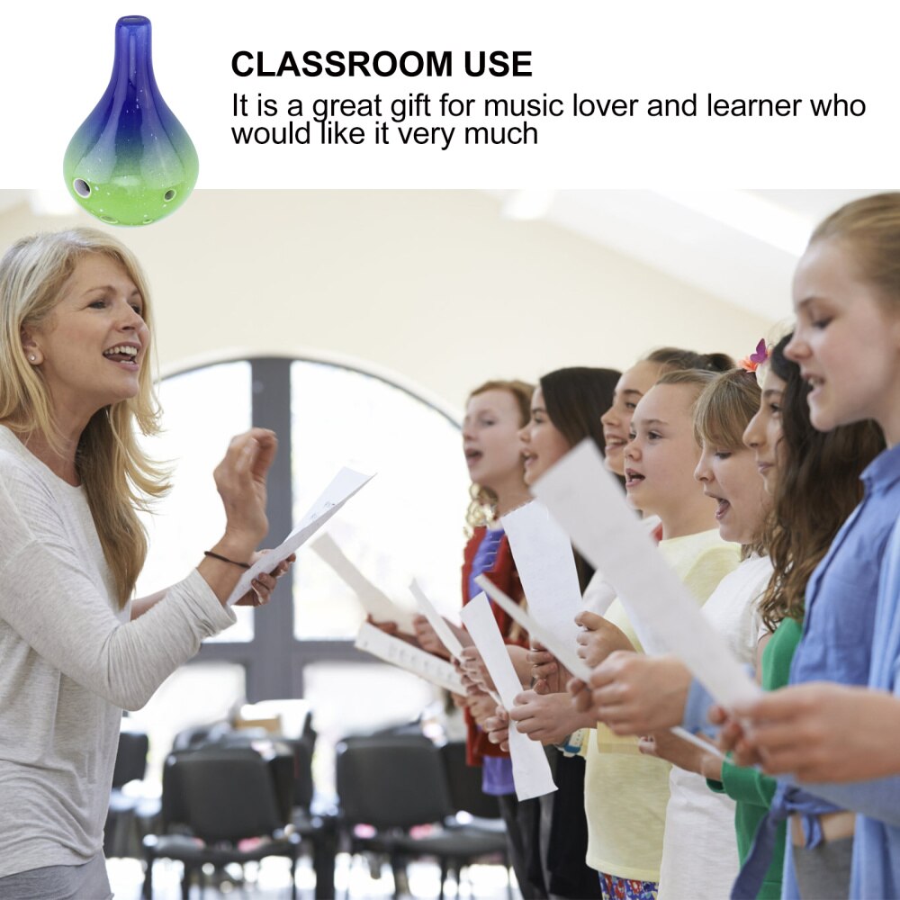 Bottle Style Ocarina 6 Holes Ceramic Ocarina Beginner Musical Instrument