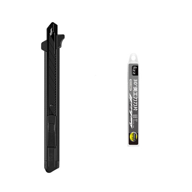 Fizz Office Tool Cutter Knife With Grip High Carbon Steel Art Knife Metal Blade Self-Locking Sharp For Home Office: 1Knife 1Blade